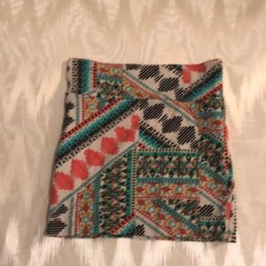 NWOT Stretch Aztec Tube Skirt